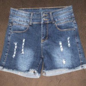 Childrens distressed shorts